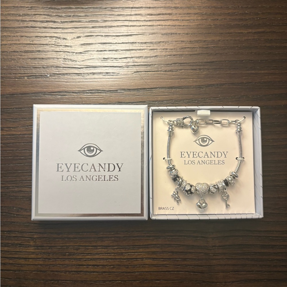 NEW Eye Candy silver charm bracelet